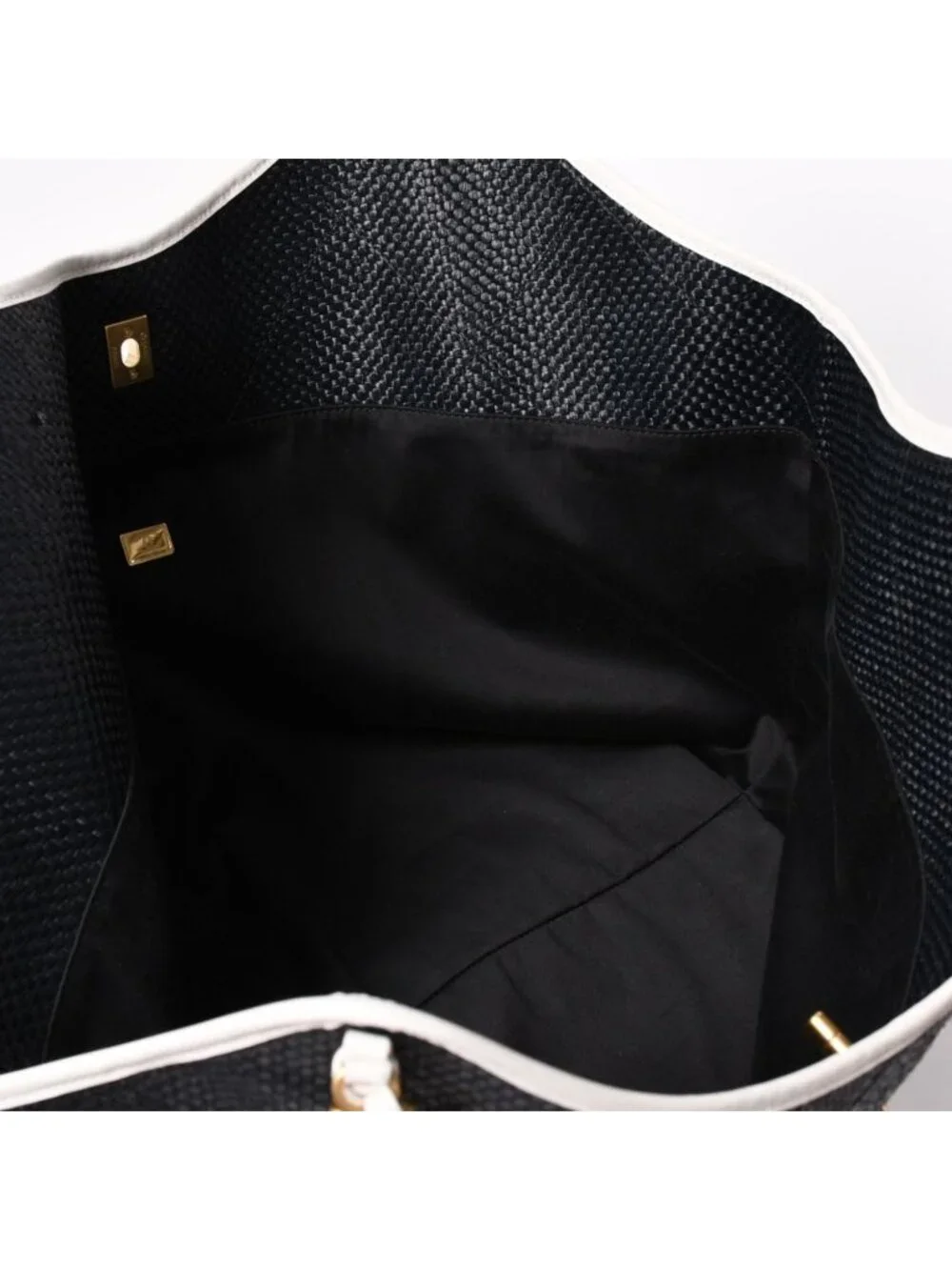Chanel Maxi Shopping Bag Braided Raffia Effect Canvas CC Logo Gold Base